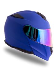 Origine Delta Basic Mat Mavi Çene Açılır Kask Gökkuşağı Camlı XS