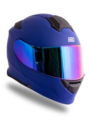 Origine Delta Basic Mat Mavi Çene Açılır Kask Gökkuşağı Camlı S