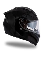 Origine Strada Parlak Siyah Güneş Vizörlü Kask Şeffaf Camlı XS