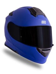 Origine Delta Basic Mat Mavi Çene Açılır Kask Siyah Camlı XS