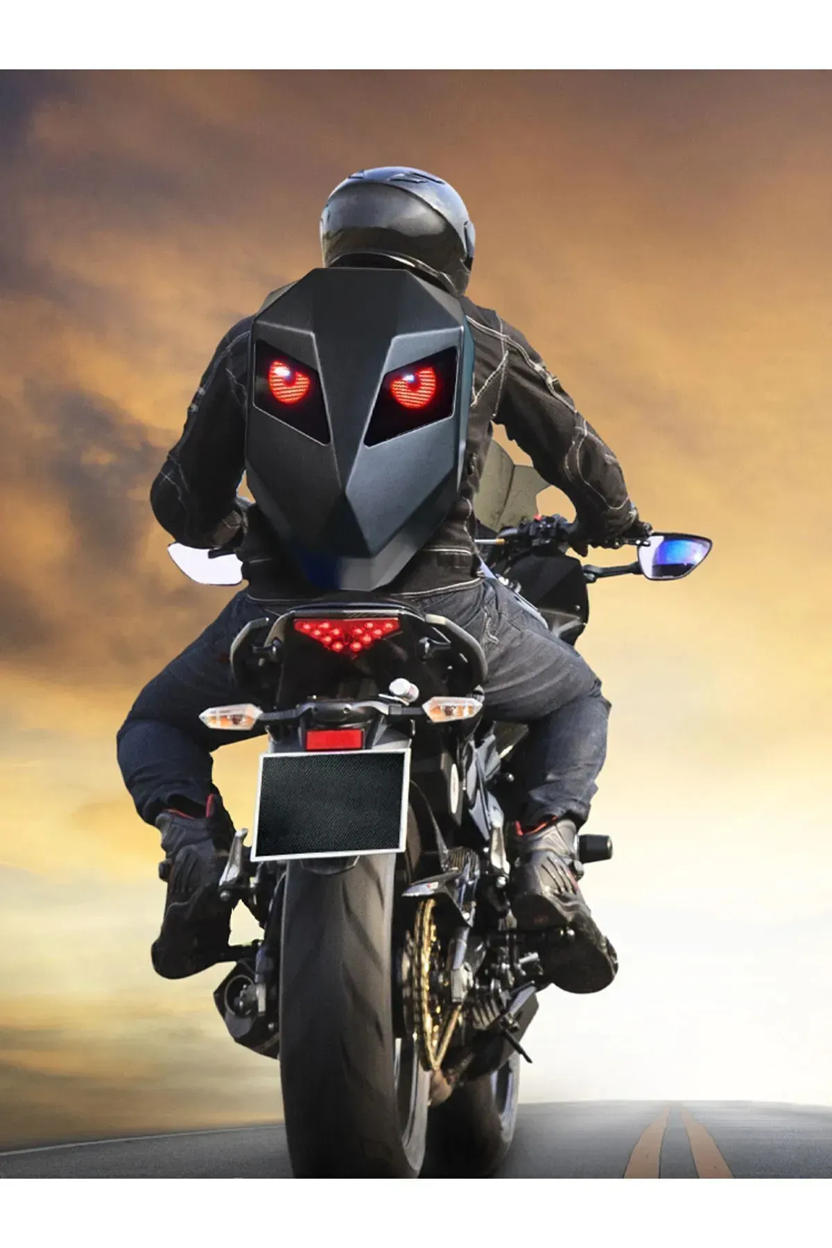 Endro Led Gözlü Motorcu Sırt Çantası