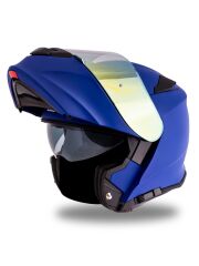 Origine Delta Basic Mat Mavi Çene Açılır Kask Sarı Camlı XS