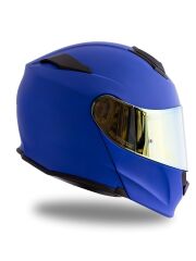 Origine Delta Basic Mat Mavi Çene Açılır Kask Sarı Camlı M