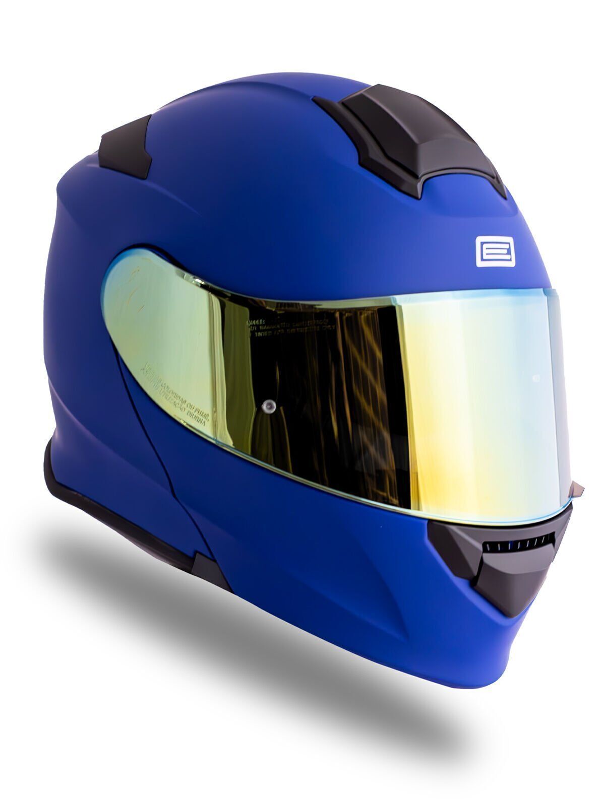 Origine Delta Basic Mat Mavi Çene Açılır Kask Sarı Camlı XL