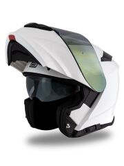 Origine Delta Basic Beyaz Güneş Vizörlü Çene Açılır Kask Sarı Camlı S