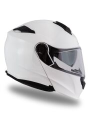 Origine Delta Basic Beyaz Güneş Vizörlü Çene Açılır Kask Şeffaf Camlı XL