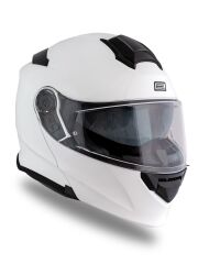 Origine Delta Basic Beyaz Güneş Vizörlü Çene Açılır Kask Şeffaf Camlı 2XL