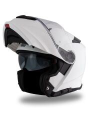Origine Delta Basic Beyaz Güneş Vizörlü Çene Açılır Kask Şeffaf Camlı 2XL
