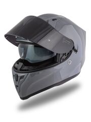 Origine Strada Nardo Gri Güneş Vizörlü Kask Siyah Camlı L