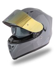 Origine Strada Nardo Gri Güneş Vizörlü Kask Sarı Camlı S