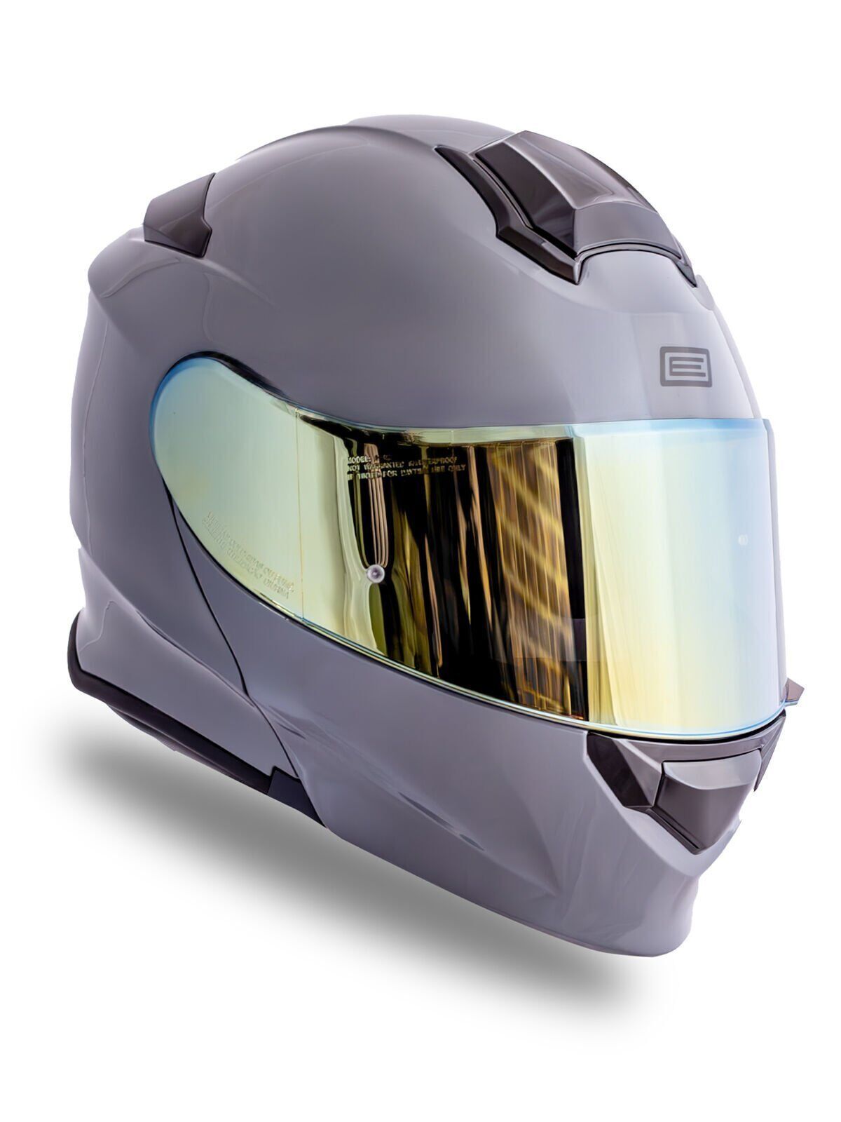 Origine Delta Basic Nardo Gri Güneş Vizörlü Çene Açılır Kask Sarı Camlı S