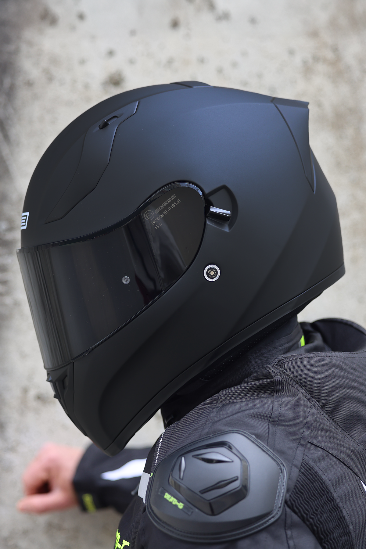 Origine Strada Mat Siyah Güneş Vizörlü Kask Siyah Camlı XL