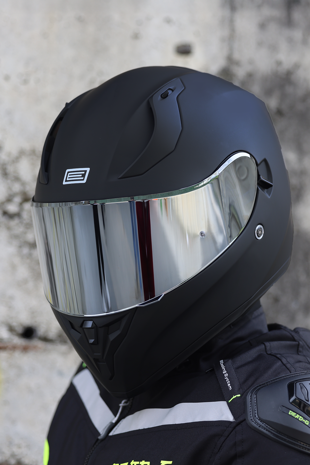 Origine Strada Mat Siyah Güneş Vizörlü Kask Gri Camlı L