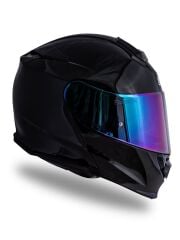 Origine Delta Basic Parlak Siyah Çene Açılır Kask Gökkuşağı Camlı XS