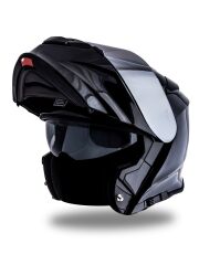 Origine Delta Basic Parlak Siyah Çene Açılır Kask Gri Camlı 2XL