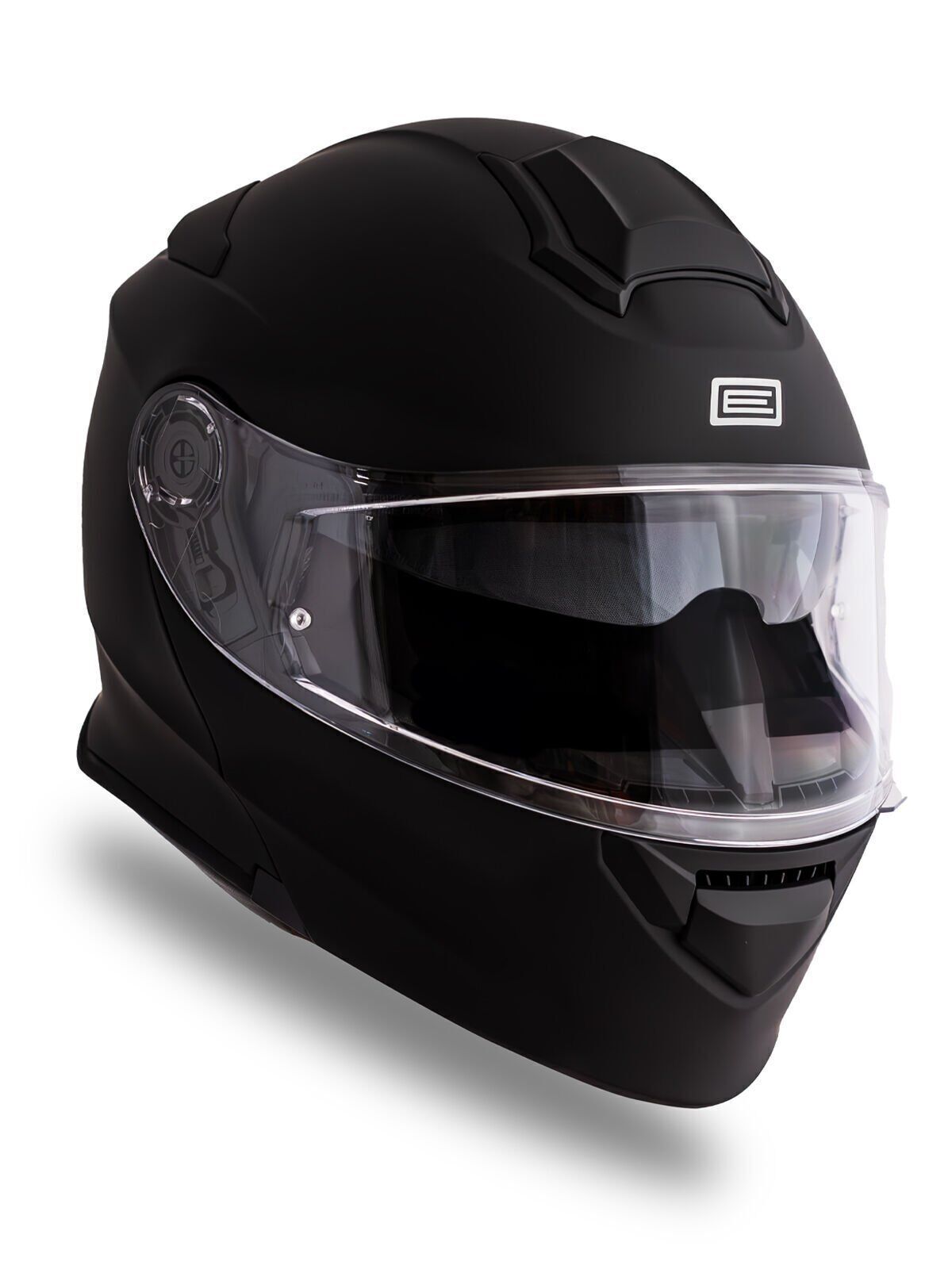 Origine Delta Basic Mat Siyah Güneş Vizörlü Çene Açılır Kask Şeffaf Camlı XL