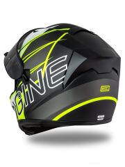 Origine Strada Competition Beyaz-Sarı-Siyah Güneş Vizörlü Kask Siyah Camlı 2XL