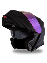 Origine Delta Basic Mat Siyah Güneş Vizörlü Çene Açılır Kask Gökkuşağı Camlı S