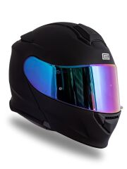 Origine Delta Basic Mat Siyah Güneş Vizörlü Çene Açılır Kask Gökkuşağı Camlı S