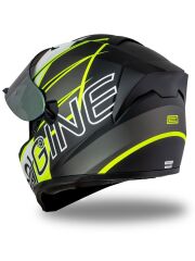 Origine Strada Competition Beyaz-Sarı-Siyah Güneş Vizörlü Kask Sarı Camlı 2XL