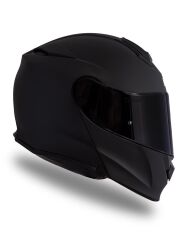 Origine Delta Basic Mat Siyah Güneş Vizörlü Çene Açılır Kask Siyah Camlı XS