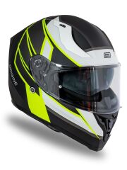 Origine Strada Competition Beyaz-Sarı-Siyah Güneş Vizörlü Kask Şeffaf Camlı 2XL