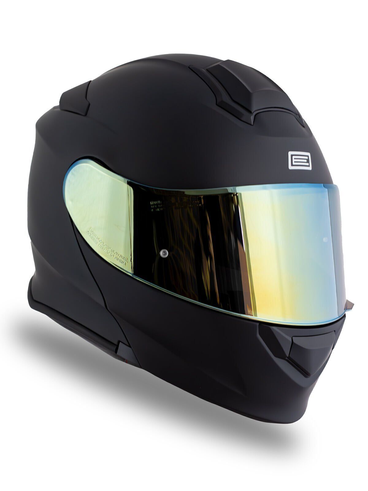 Origine Delta BT Mat Siyah Çene Açılır Kask (Intercomlu-Bluetoothlu Kask) Sarı Camlı L