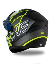 Origine Strada Competition Beyaz-Sarı-Siyah Güneş Vizörlü Kask Mavi Camlı XL