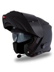 Origine Delta BT Mat Siyah Çene Açılır Kask (Intercomlu-Bluetoothlu Kask) Siyah Camlı XL
