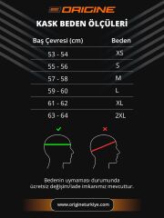 Origine Strada Competition Mat Siyah-Turuncu-Beyaz Güneş Vizörlü Kask Gri Camlı XS