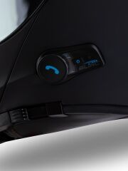 Origine Delta BT Mat Siyah Çene Açılır Kask (Intercomlu-Bluetoothlu Kask) Gri Camlı XS