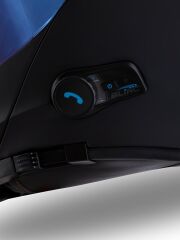 Origine Delta BT Mat Siyah Çene Açılır Kask (Intercomlu-Bluetoothlu Kask) Gökkuşağı Camlı M