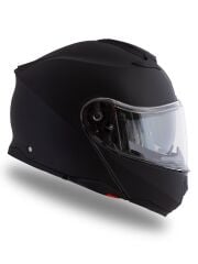 Origine Logic Mat Siyah Güneş Vizörlü Çene Açılır Kask Şeffaf Camlı M