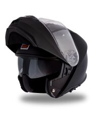 Origine Logic Mat Siyah Güneş Vizörlü Çene Açılır Kask Şeffaf Camlı 2XL