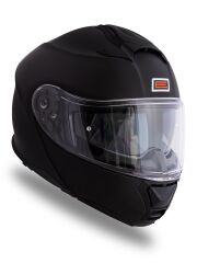 Origine Logic Mat Siyah Güneş Vizörlü Çene Açılır Kask Şeffaf Camlı 2XL