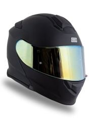 Origine Delta Basic Mat Siyah Çene Açılır Kask Sarı Camlı M