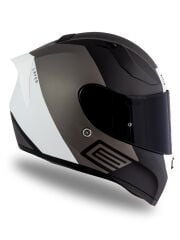 Origine Strada Layer Mat Siyah-Titanyum-Beyaz Güneş Vizörlü Kask Siyah Camlı 2XL