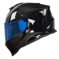 Origine Dinamo Parlak Siyah Kask Mavi Camlı XS