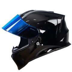 Origine Dinamo Parlak Siyah Kask Mavi Camlı 2XL