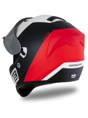 Origine Strada Layer Mat Siyah-Kırmızı-Beyaz Güneş Vizörlü Kask Gri Camlı 2XL