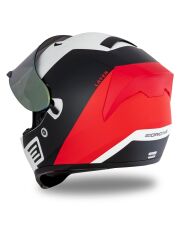 Origine Strada Layer Mat Siyah-Kırmızı-Beyaz Güneş Vizörlü Kask Sarı Camlı 2XL