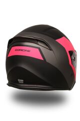 Origine Palio 2.0 Eko Mat Siyah-Pembe Açık Kask Şeffaf Camlı XL