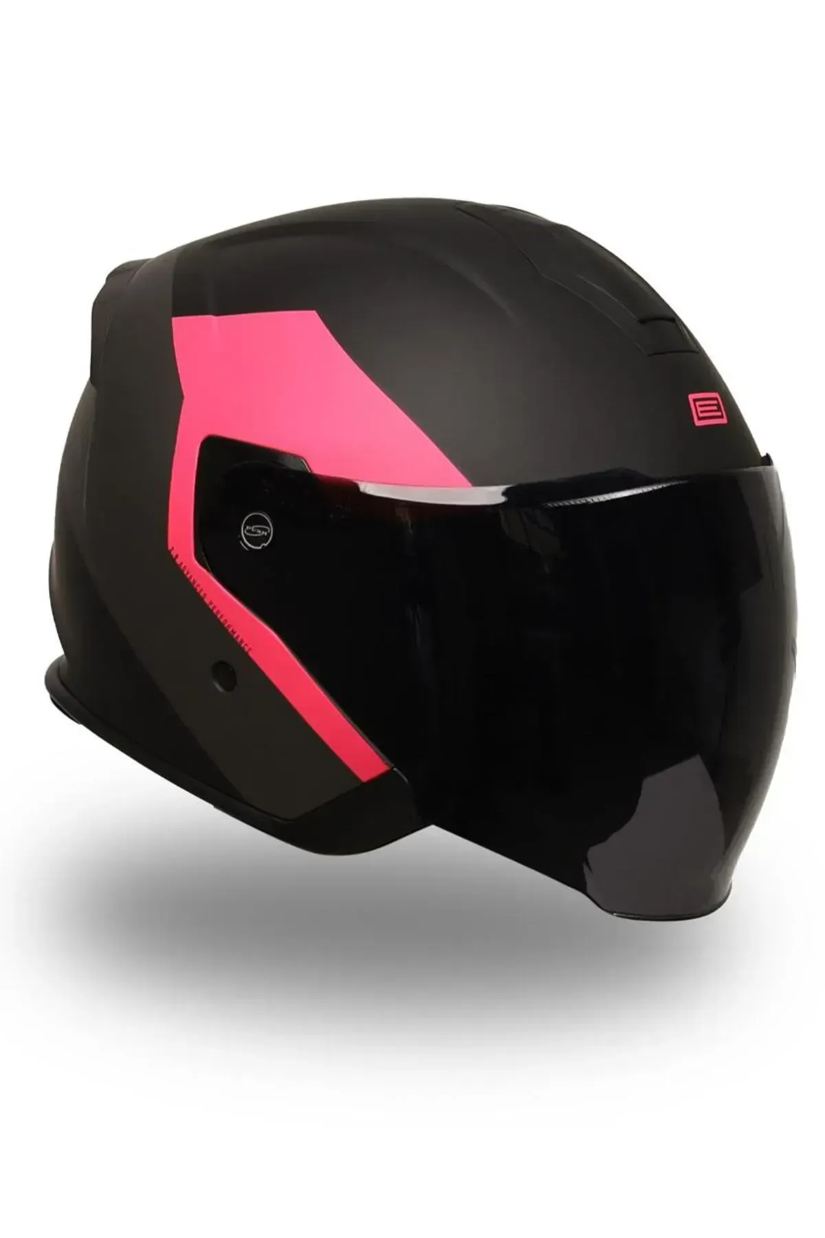 Origine Palio 2.0 Eko Mat Siyah-Pembe Açık Kask Siyah Camlı S