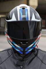 Origine Dinamo Foolish Siyah-Beyaz-Mavi Kask Siyah Camlı L