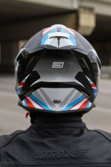 Origine Dinamo Foolish Siyah-Beyaz-Mavi Kask Sarı Camlı XL