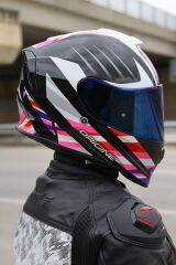 Origine Dinamo Foolish Siyah-Beyaz-Pembe Kask Mavi Camlı S