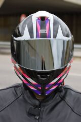 Origine Dinamo Foolish Siyah-Beyaz-Pembe Kask Gri Camlı M