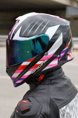 Origine Dinamo Foolish Siyah-Beyaz-Pembe Kask Gökkuşağı Camlı 2XL