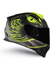 Origine Dinamo Fighter Mat Siyah-Antrasit-Sarı Kask Siyah Camlı XL