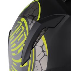 Origine Dinamo Fighter Mat Siyah-Antrasit-Sarı Kask Sarı Camlı XS